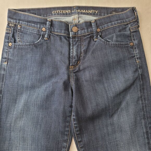 Citizens Of Humanity Dahan Womens Dani Dark Wash Cropped Leg Denim Jeans Size 27 - Picture 3 of 13
